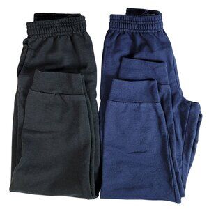 Hanes Fresh IQ Boys Sweatpants Joggers Black Blue Small Pockets Pull On Lot of 2